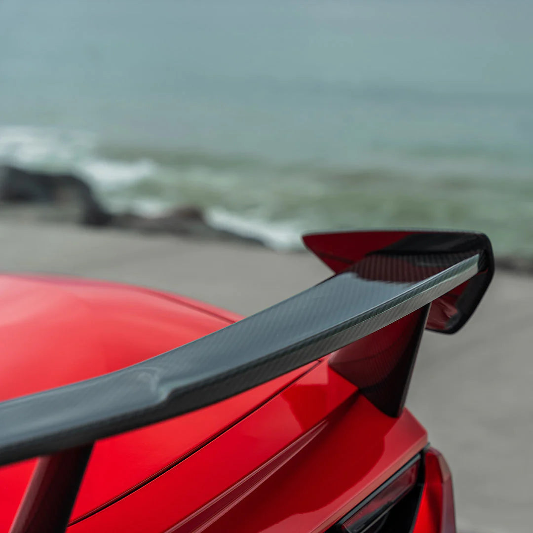 RACING SPORT CONCEPTS - ST CARBON FIBER HIGH WING SPOILER FOR C8 CORVETTE - Motorsports LA