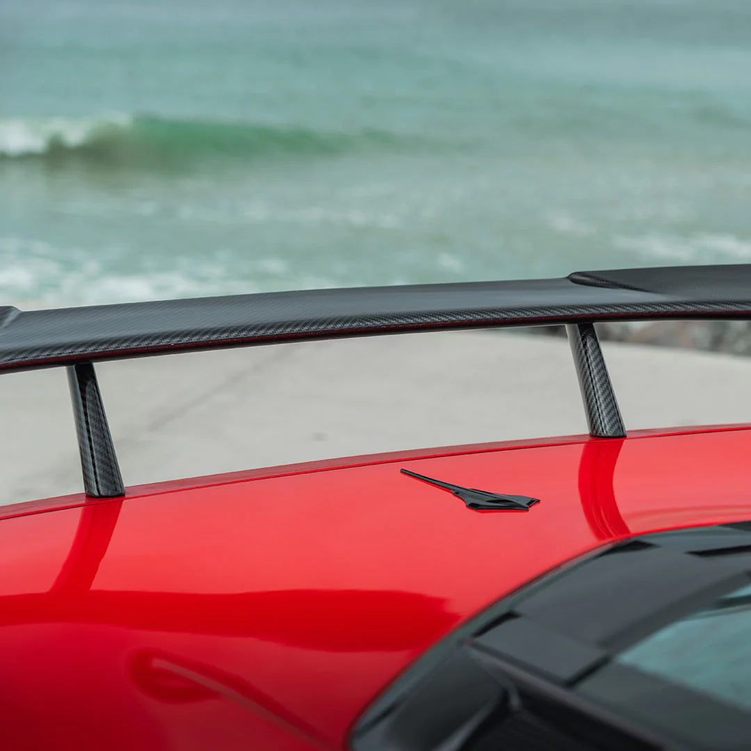 RACING SPORT CONCEPTS - ST CARBON FIBER HIGH WING SPOILER FOR C8 CORVETTE - Motorsports LA