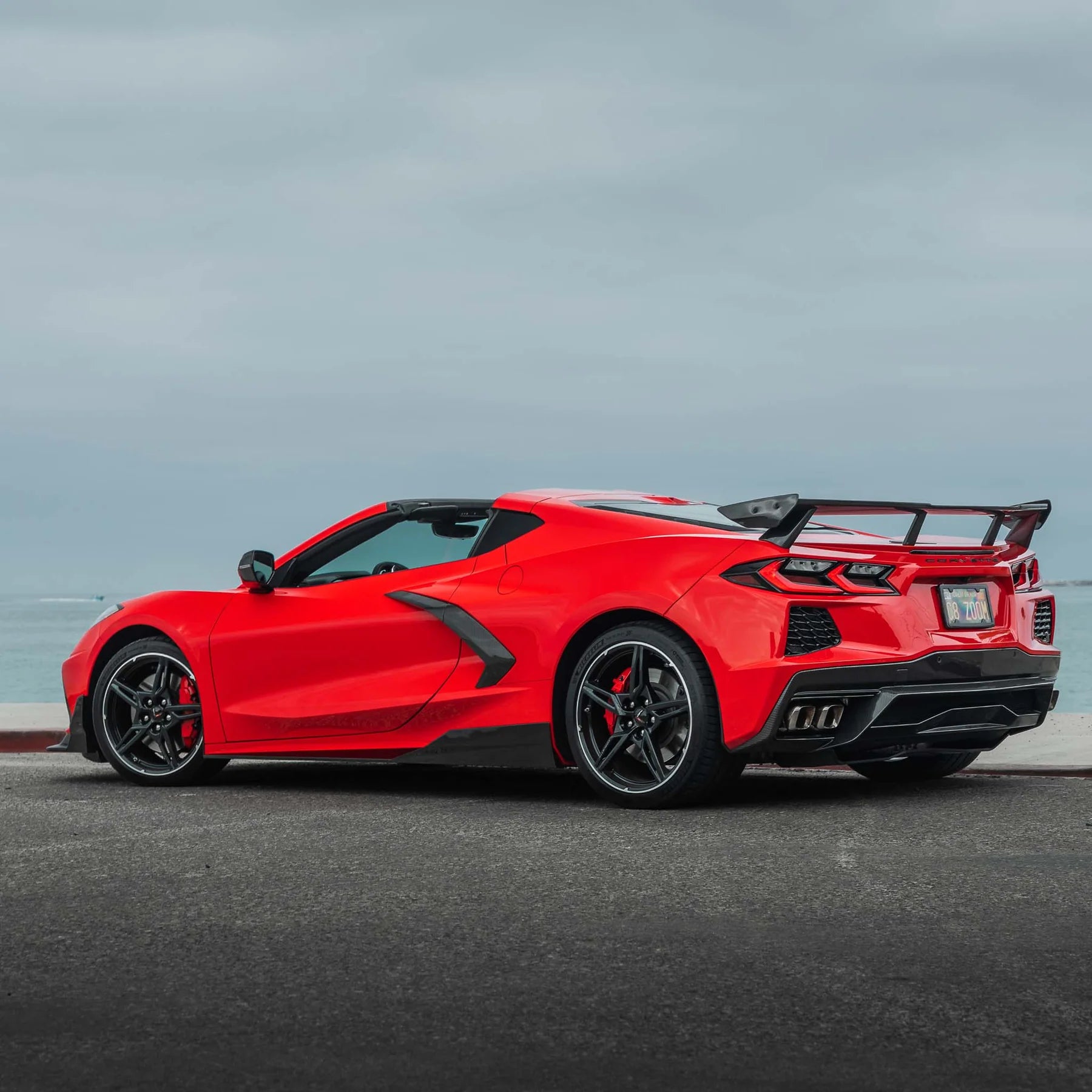 RACING SPORT CONCEPTS - CARBON FIBER BOOMERANGS - ENGINE INTAKE SIDE VENTS FOR C8 CORVETTE - Motorsports LA