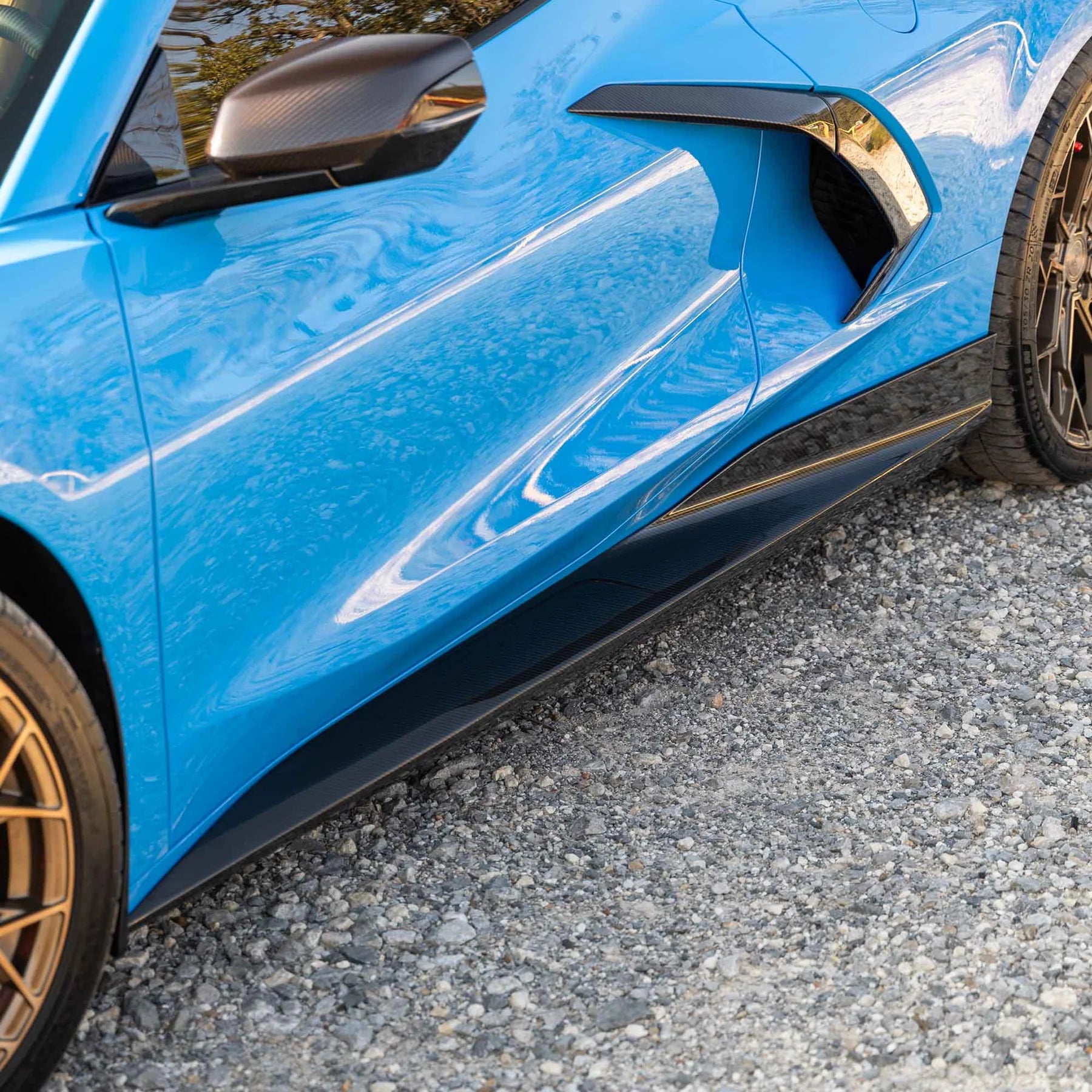 RACING SPORT CONCEPTS - GT SIDE SKIRTS - CARBON FIBER FOR C8 CORVETTE