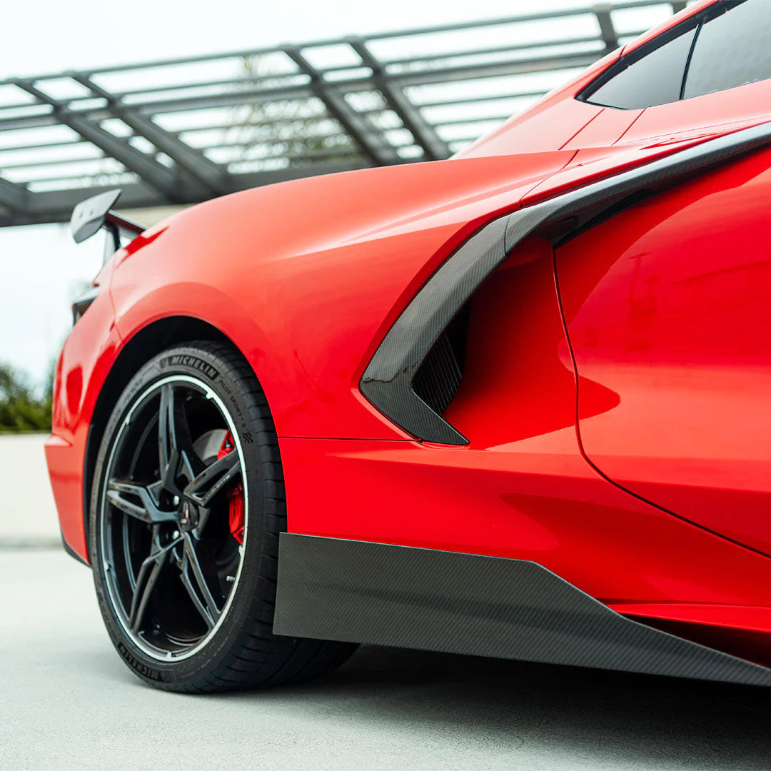 RACING SPORT CONCEPTS - ST CARBON FIBER SIDE SKIRTS FOR C8 CORVETTE - LIMITED PRODUCTION - Motorsports LA