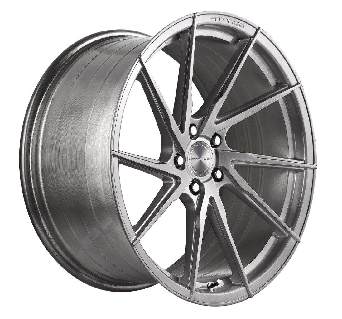 20” Stance SF01 Brushed Titanium Concave Wheels - Set of 4 - Motorsports LA