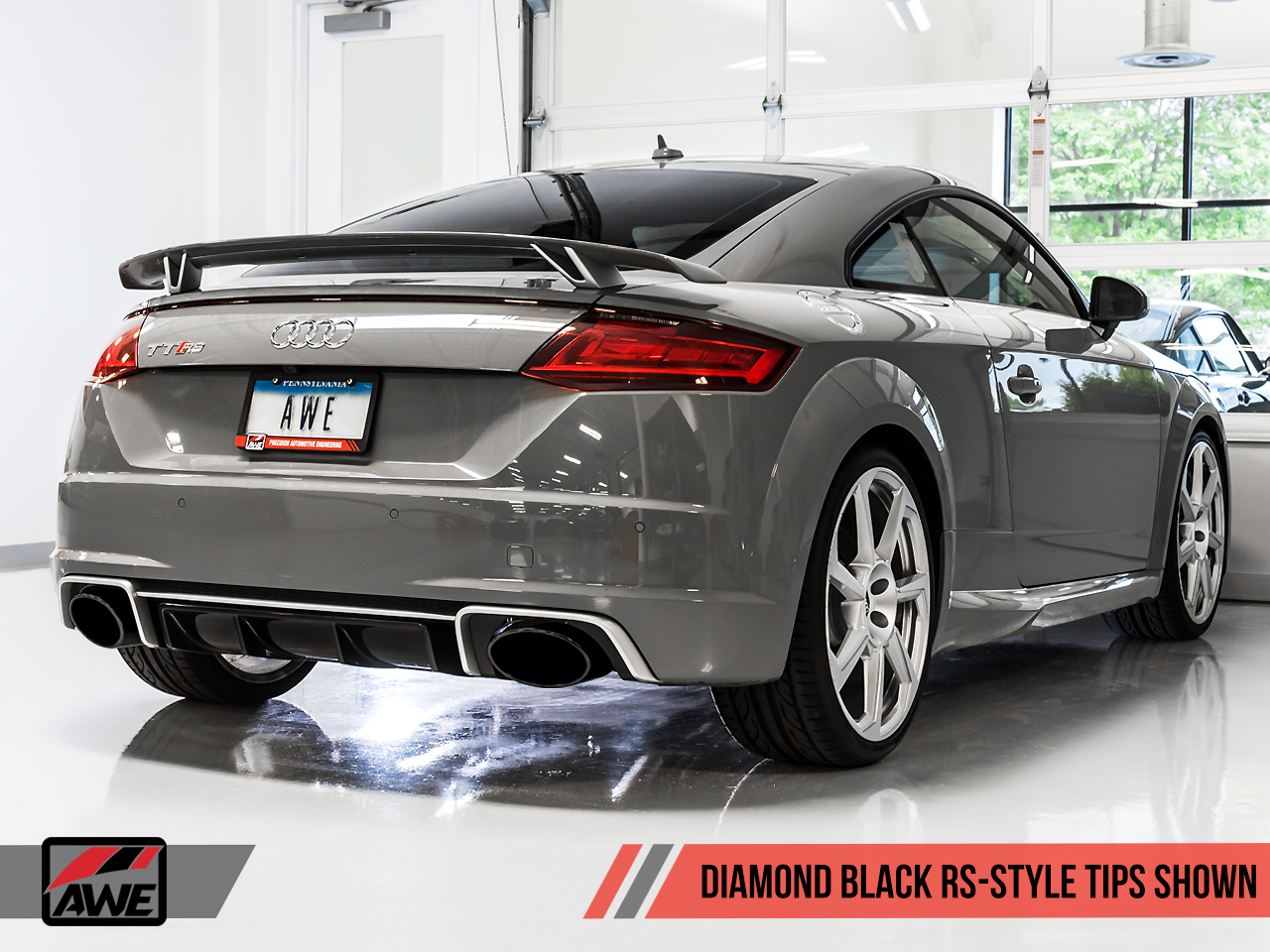 AWE SwitchPath™ Exhaust for Audi MK3 TT RS - Diamond Black RS-style Tips - Motorsports LA