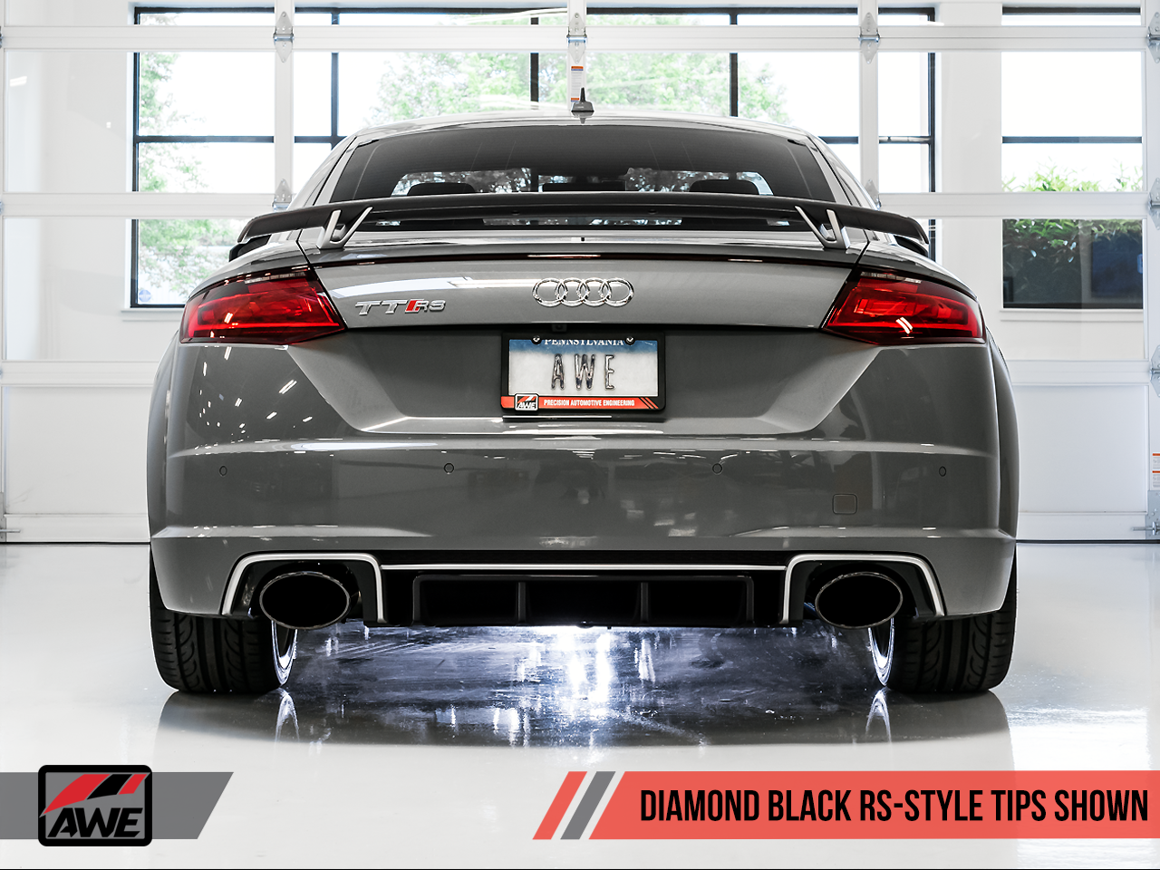 AWE SwitchPath™ Exhaust for Audi MK3 TT RS - Diamond Black RS-style Tips - Motorsports LA