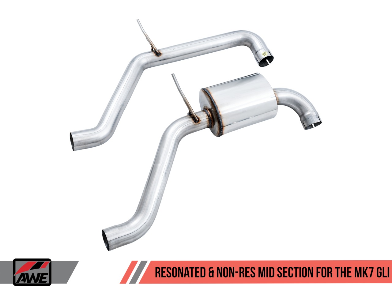 AWE Track Edition Exhaust - Non-Resonated - for MK7 Jetta GLI w/ Stock Downpipe - Motorsports LA