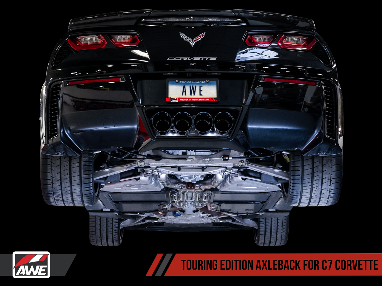 AWE Track Edition Axleback Exhaust for C7 Corvette Stingray / Z51 / Grand Sport / Z06 / ZR1 - Motorsports LA