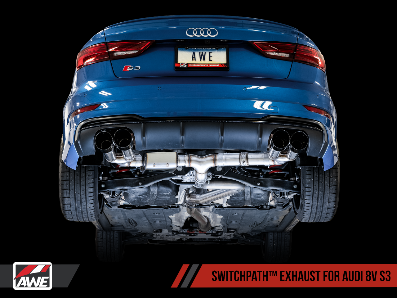 AWE Track Edition Exhaust for Audi 8V S3 - Motorsports LA