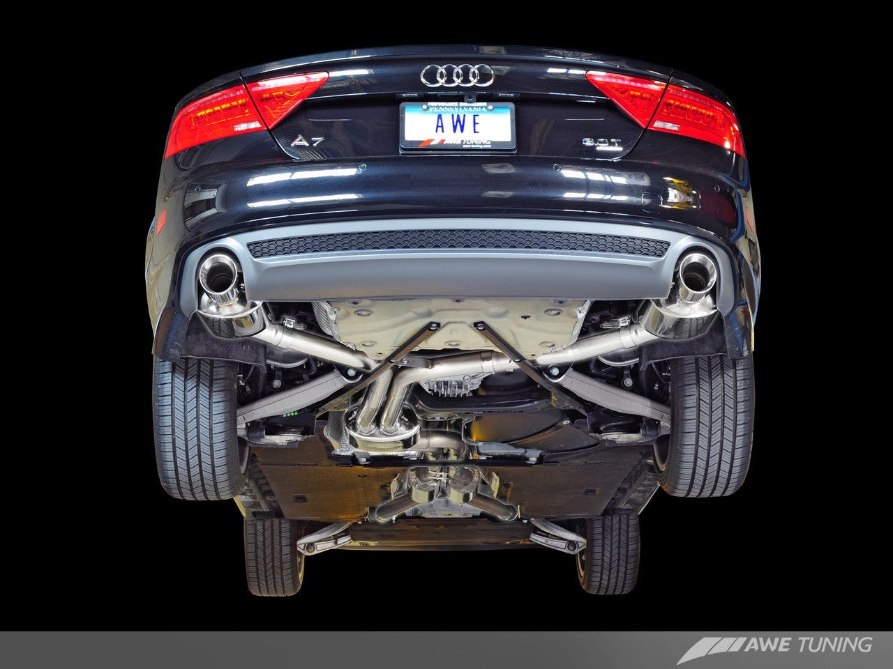 AWE Touring Edition Exhaust for Audi C7 A7 3.0T - Motorsports LA