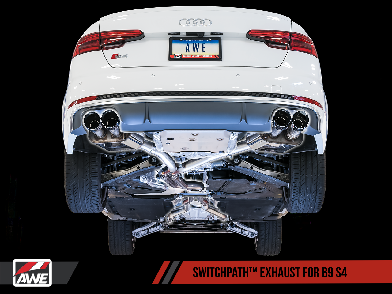 AWE SwitchPath™ Exhaust for Audi B9 S4 - Non-Resonated - Motorsports LA