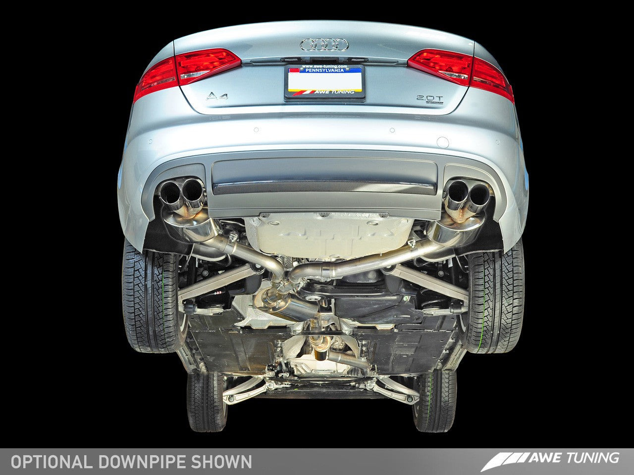 AWE Touring Edition Exhaust for B8 A4 2.0T - Motorsports LA
