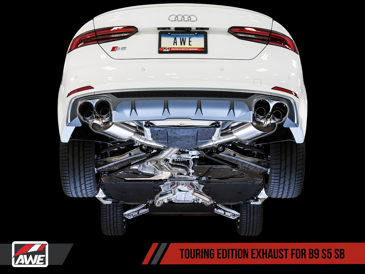 AWE SwitchPath™ Exhaust for Audi B9 S5 Sportback - Non-Resonated - Motorsports LA