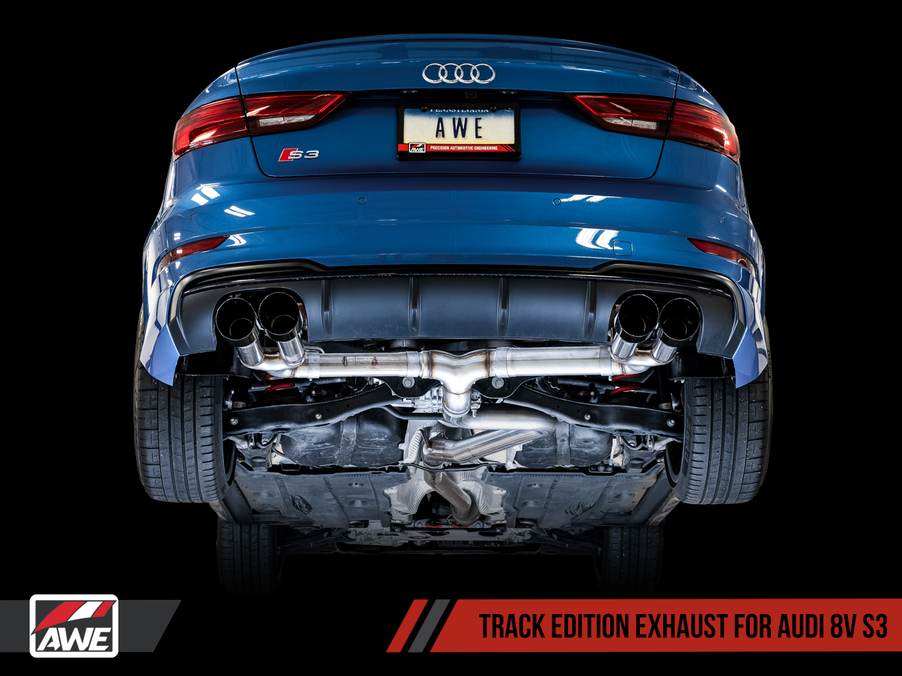 AWE Track Edition Exhaust for Audi 8V S3 - Motorsports LA