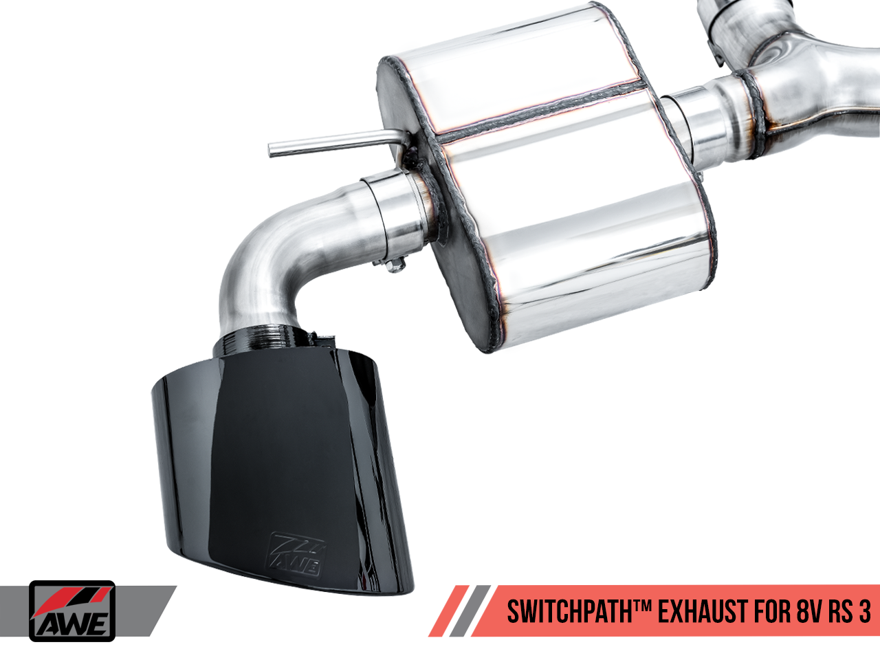 AWE SwitchPath™ Exhaust for Audi 8V RS 3 - Diamond Black RS-style Tips - Motorsports LA