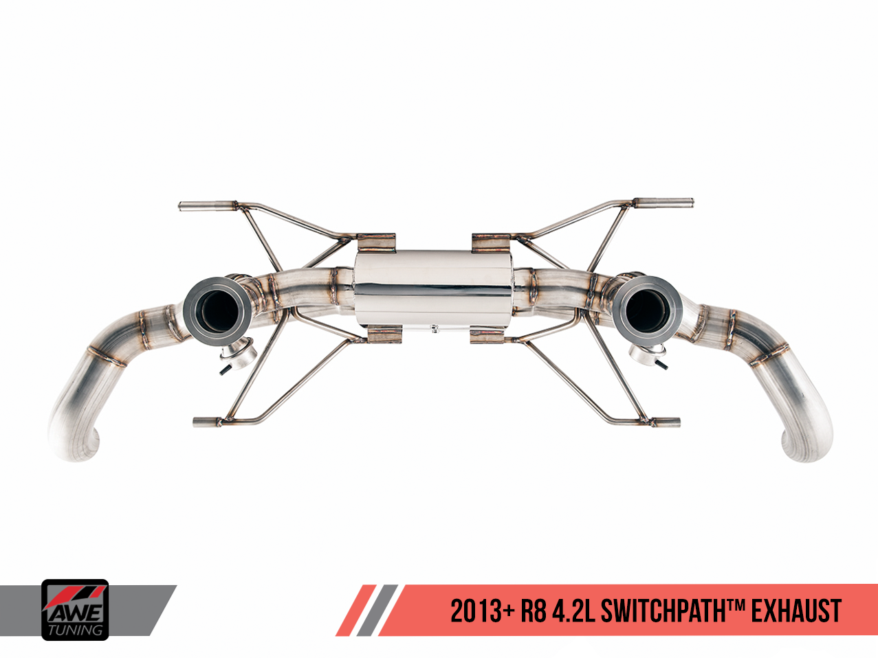 AWE Straight Pipe Exhaust Audi R8 4.2L (2014-15) - Motorsports LA