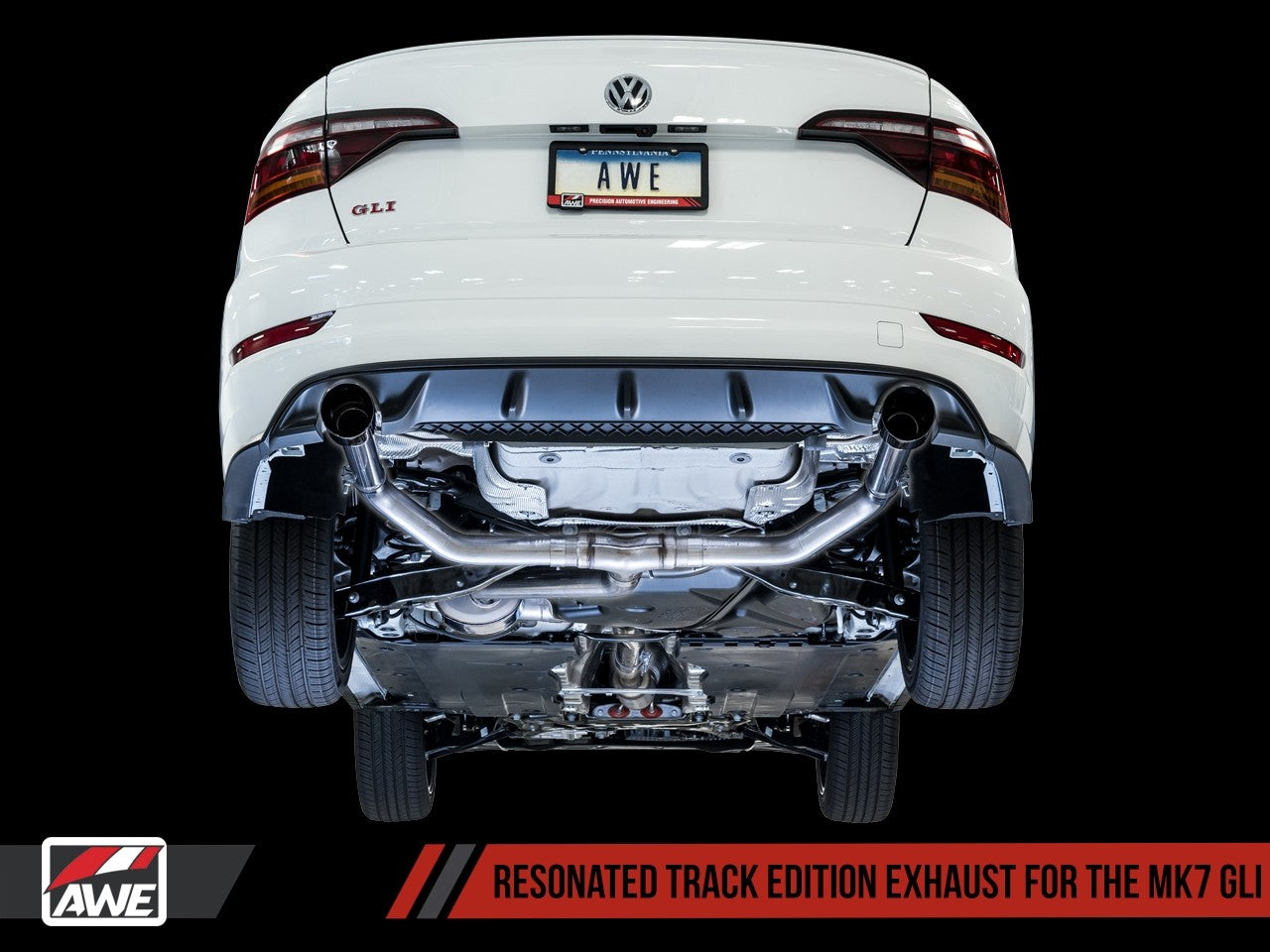 AWE Track Edition Exhaust - Non-Resonated - for MK7 Jetta GLI w/ Stock Downpipe - Motorsports LA