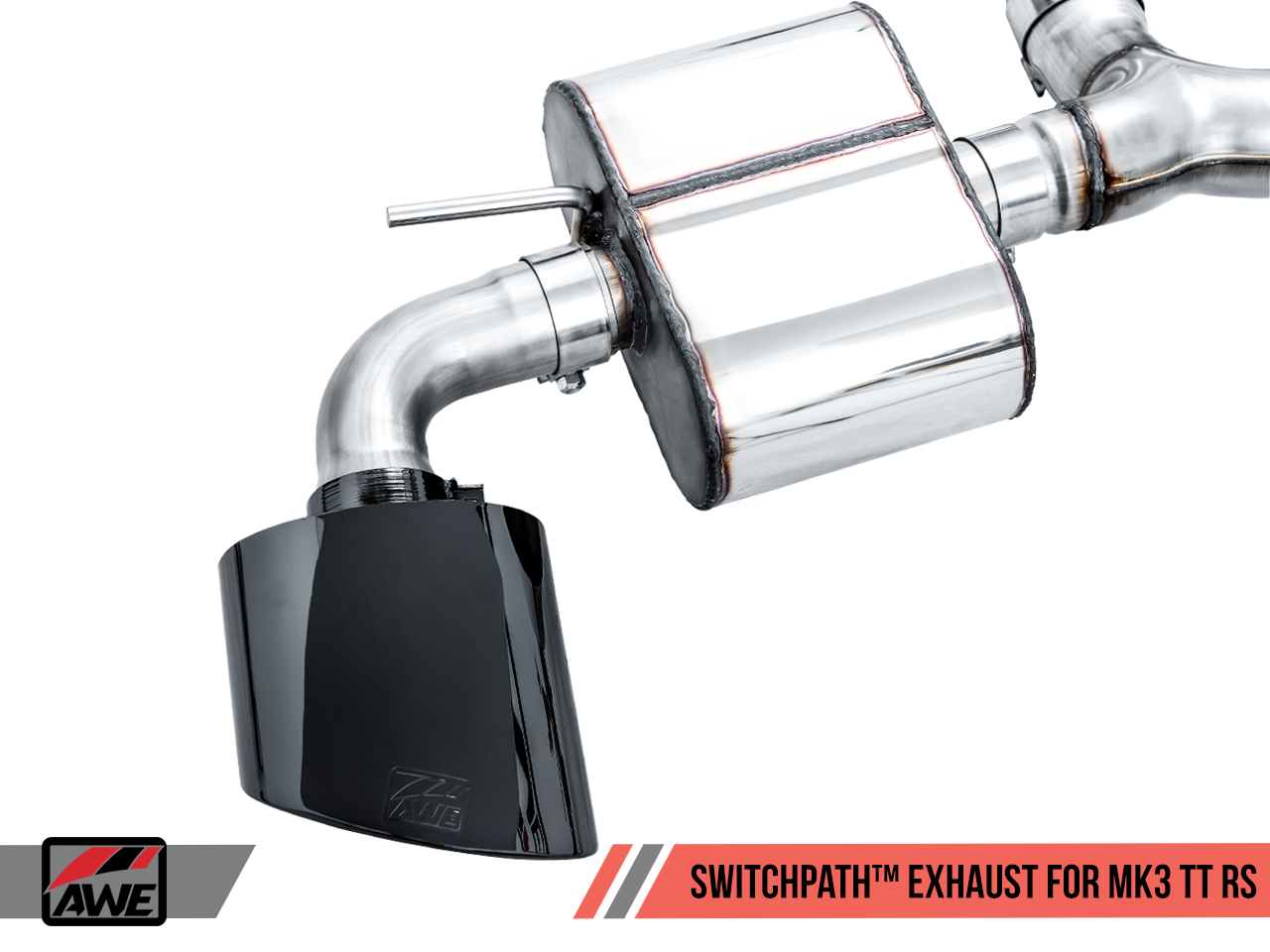 AWE SwitchPath™ Exhaust for Audi MK3 TT RS - Diamond Black RS-style Tips - Motorsports LA
