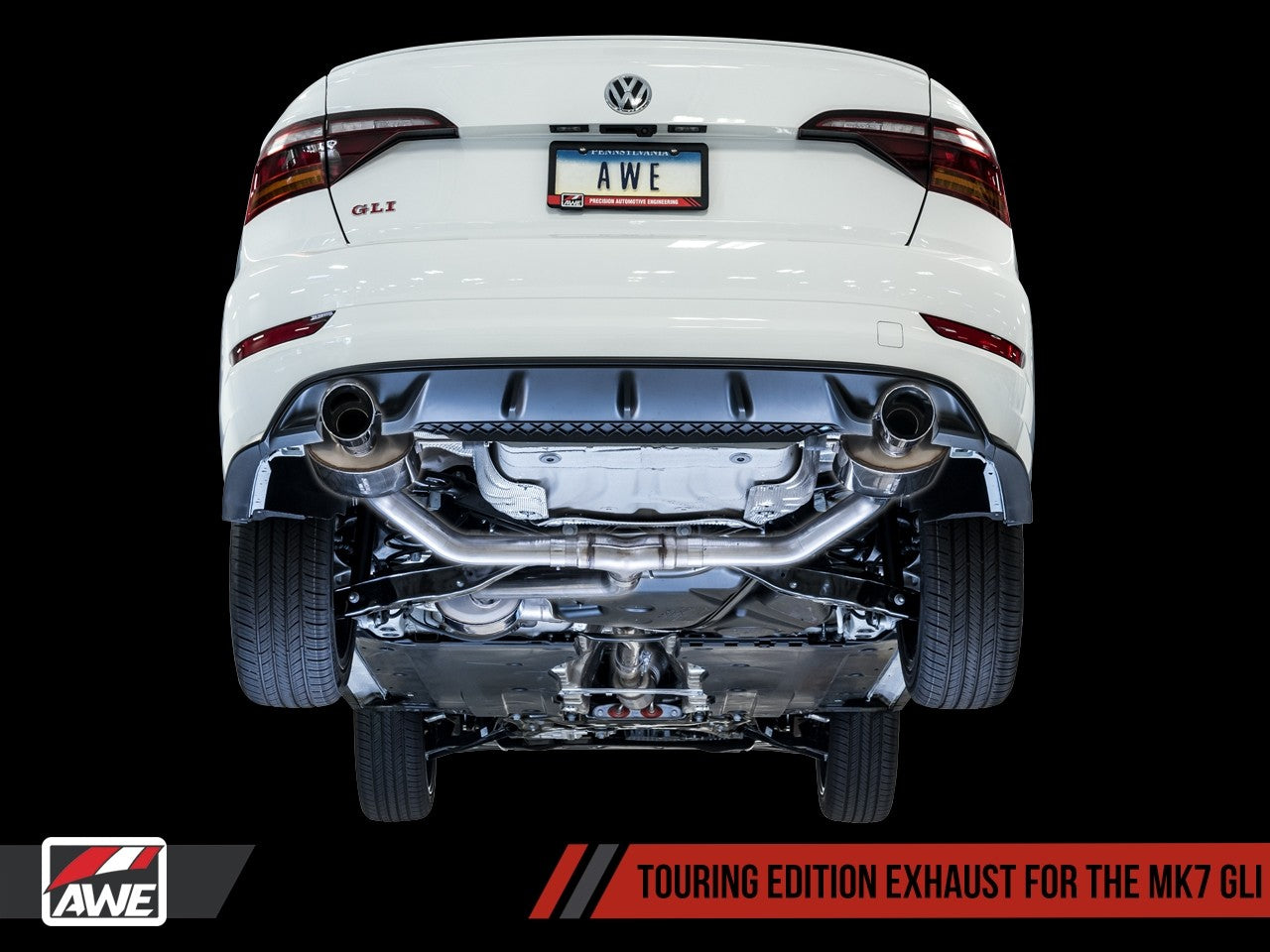 AWE Track Edition Exhaust - Non-Resonated - for MK7 Jetta GLI w/ Stock Downpipe - Motorsports LA