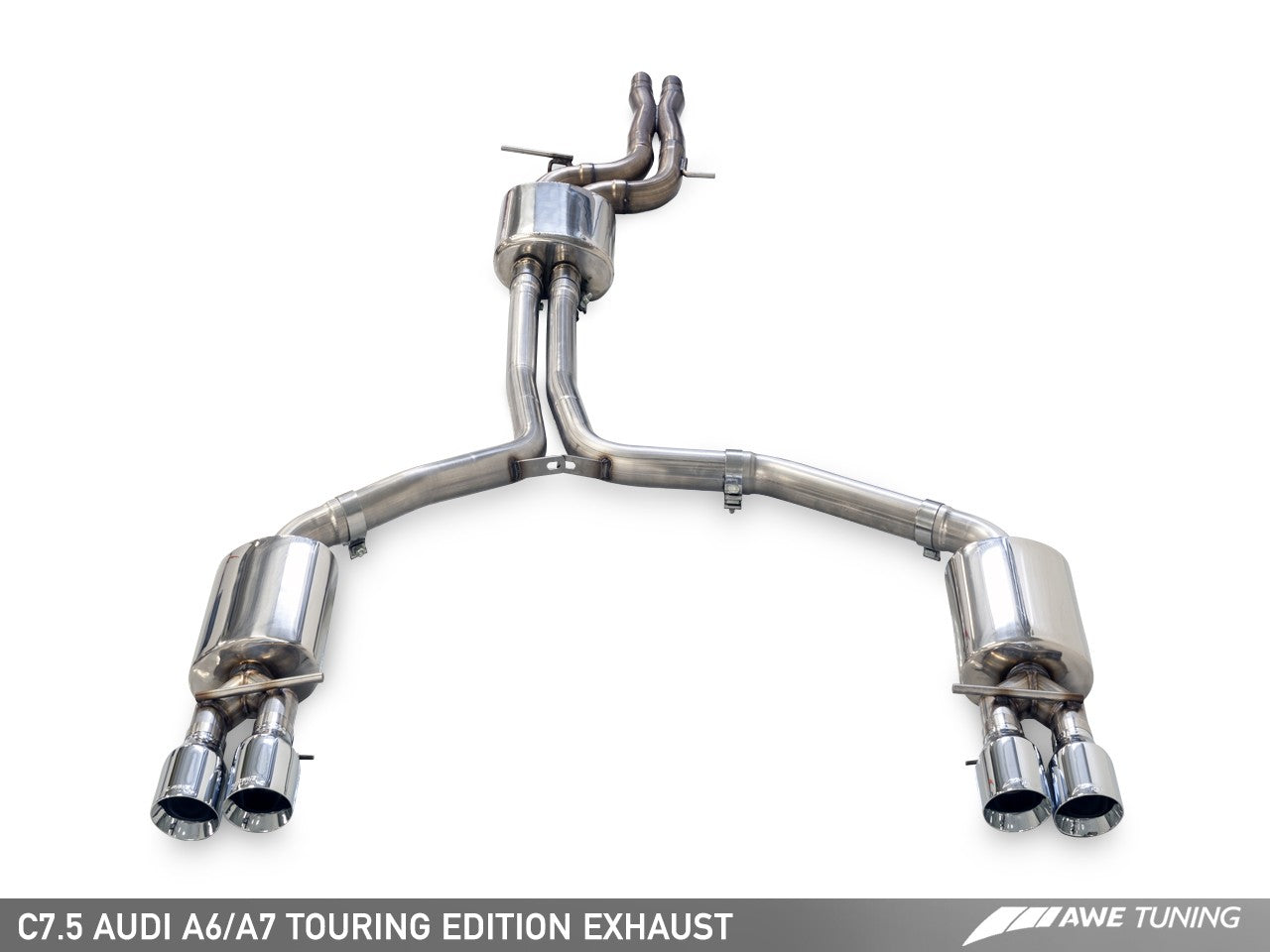 AWE Touring Edition Exhaust for Audi C7.5 A6 3.0T - Quad Outlet - Motorsports LA