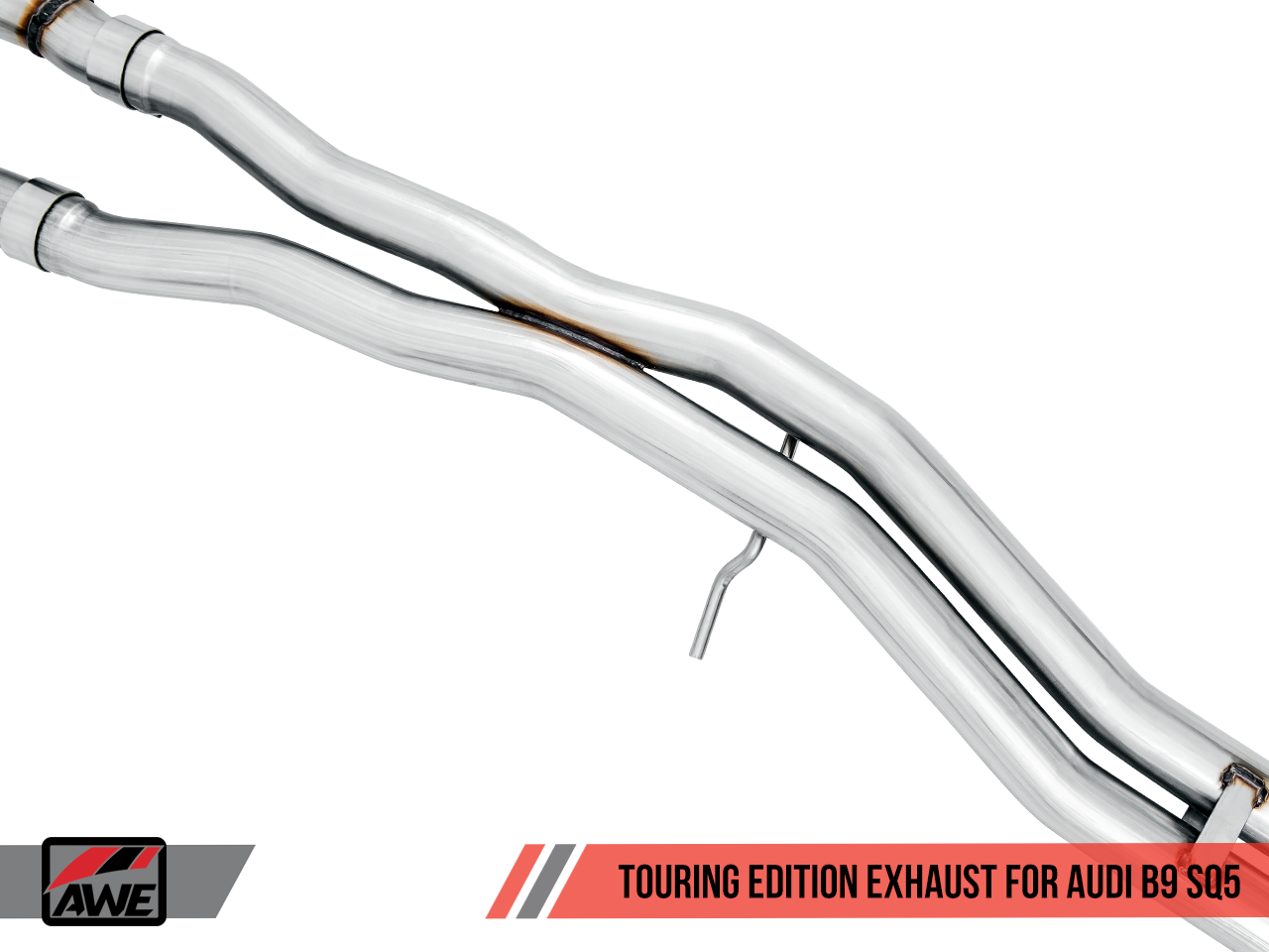 AWE Touring Edition Exhaust for Audi B9 SQ5 - Resonated - No Tips (Turn Downs) - Motorsports LA