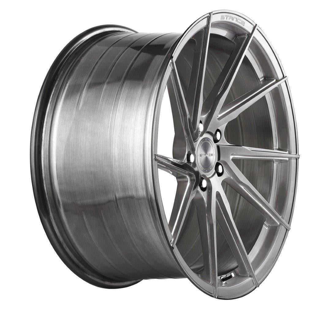 20” Stance SF01 Brushed Titanium Concave Wheels - Set of 4 - Motorsports LA