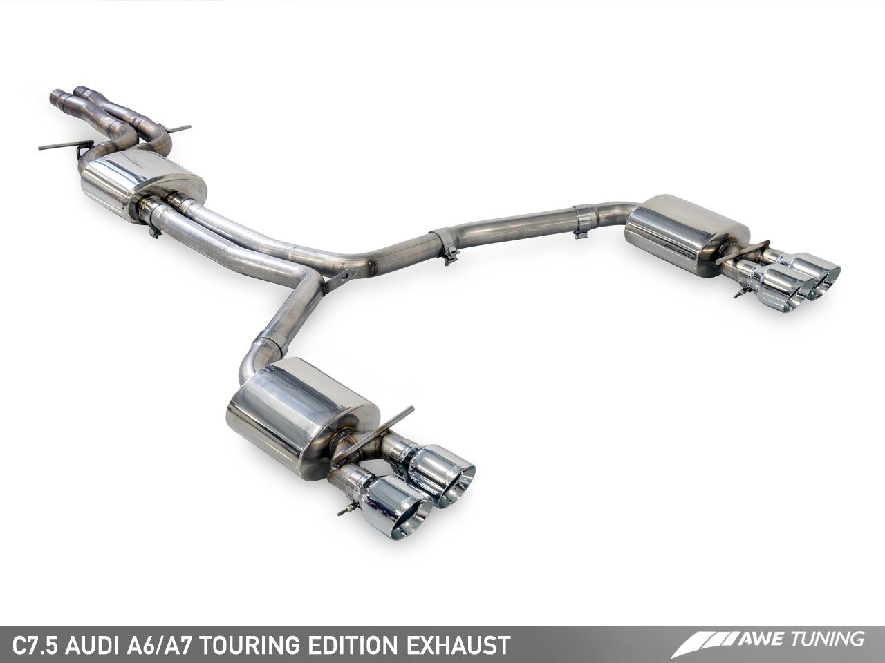 AWE Touring Edition Exhaust for Audi C7.5 A6 3.0T - Quad Outlet - Motorsports LA