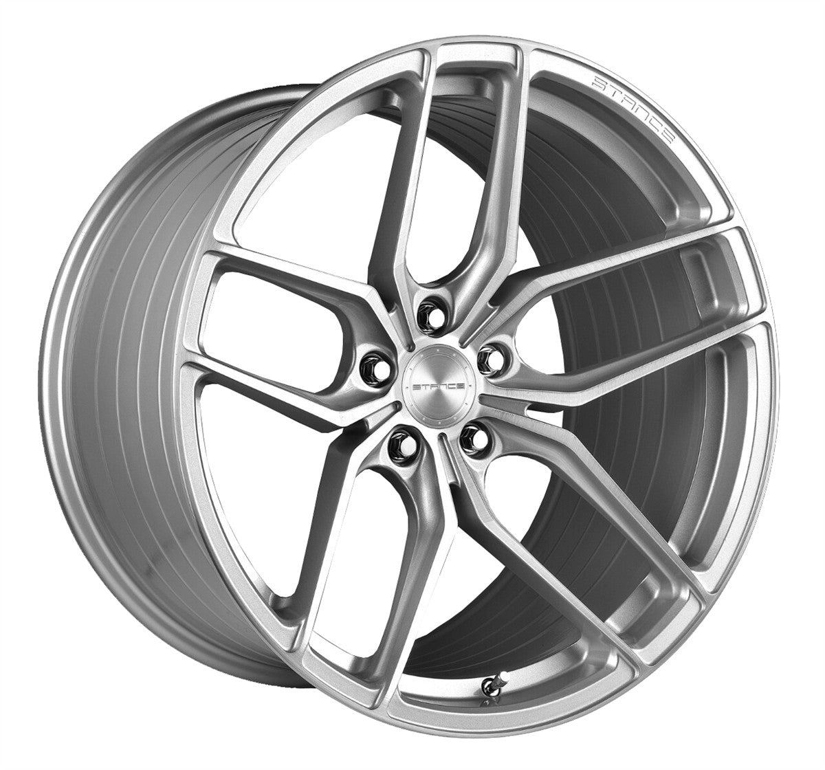 20” Stance SF03 Brush Silver Concave Wheels - Set of 4 - Motorsports LA