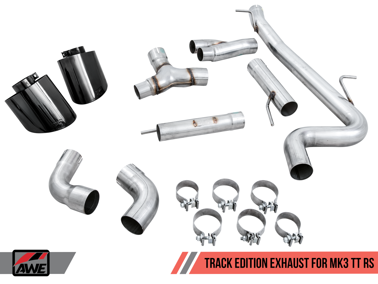 AWE SwitchPath™ Exhaust for Audi MK3 TT RS - Diamond Black RS-style Tips - Motorsports LA