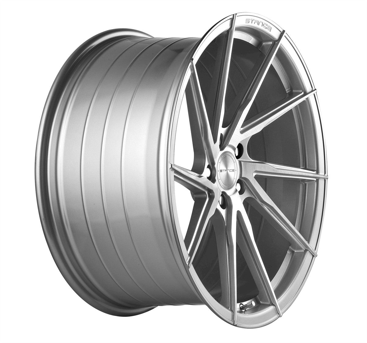 20” Stance SF01 Brush Silver Concave Wheels - Set of 4 - Motorsports LA