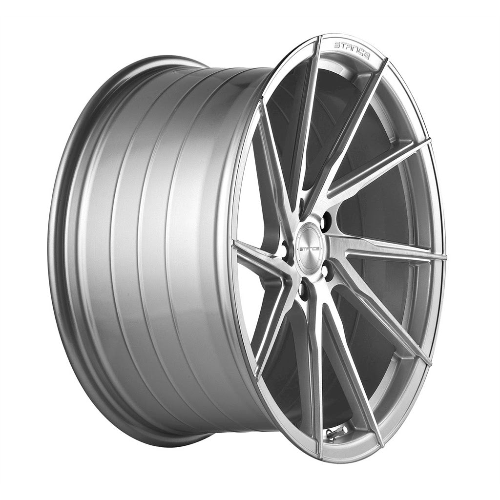 19” Stance SF01 Brush Silver Concave Wheels - Set of 4 - Motorsports LA