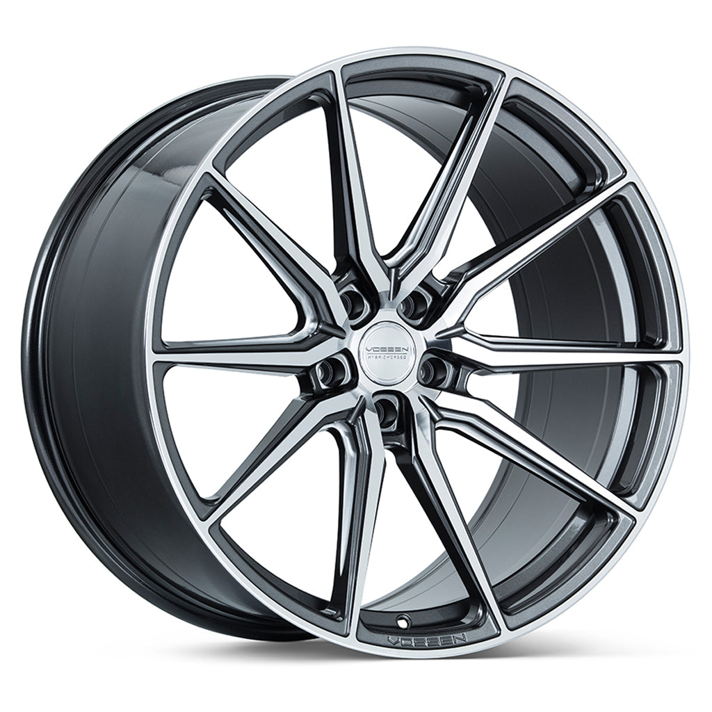 20” Vossen HF-3 Gloss Graphite Polished Wheels - Set of 4 - 20x9 20x10.5 - Motorsports LA