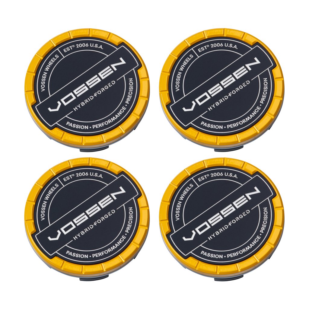 Hybrid Forged Billet Sport Cap Set For VF & HF Series Wheels (Canary Yellow) - Motorsports LA