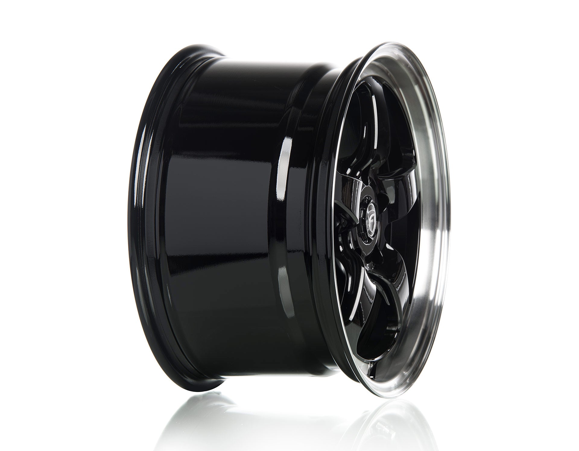 Forgestar D5 Drag Racing Wheels - Gloss Black w/Machined Lip - 15x10 - Sold Individually - Motorsports LA