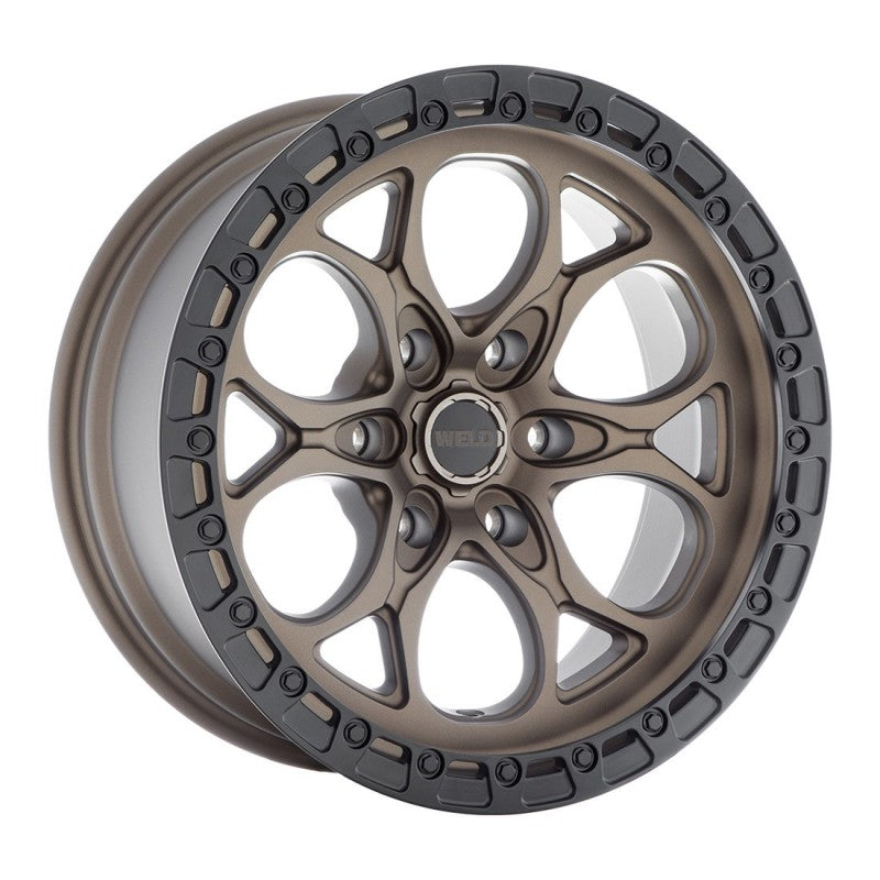 WELD Off-Road Ledge SIX W106 - Satin Bronze / Satin Black Ring - 18" - Motorsports LA