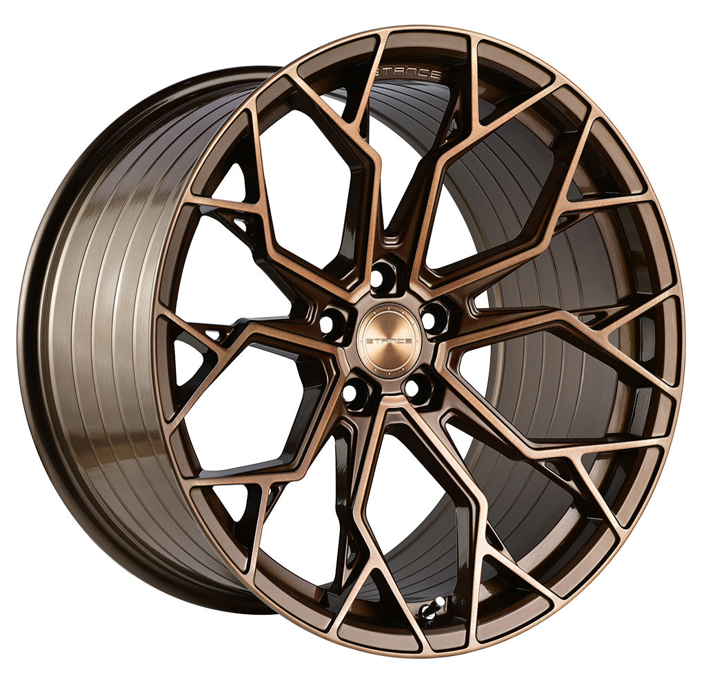 Stance SF10 Brushed Dual Bronze Corvette C8 20x9 21x12 w/ Michelin Pilot Sport 4S 255/30-20 - 325/25-21