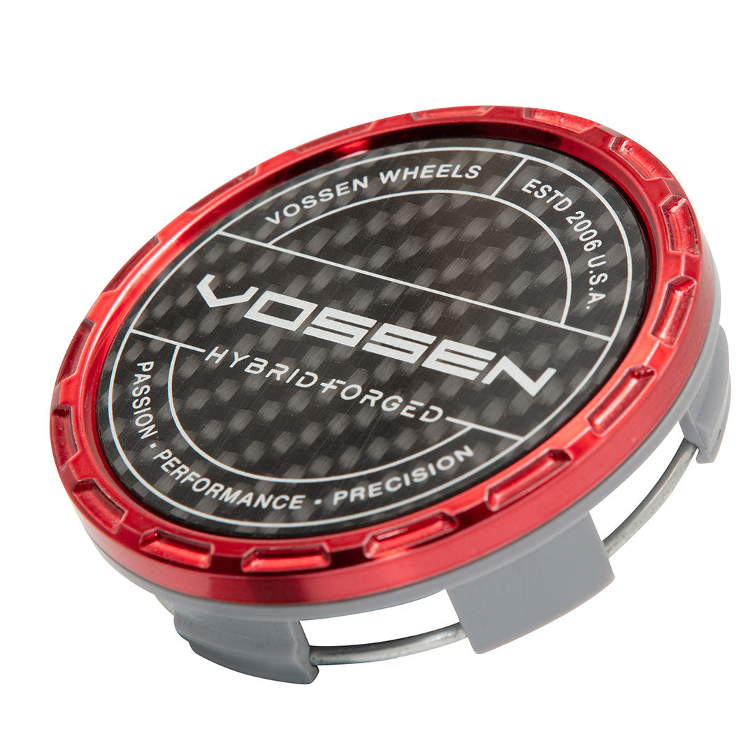 Carbon Billet Sport Cap Set For VF/HF Series Wheels (Vossen Red)