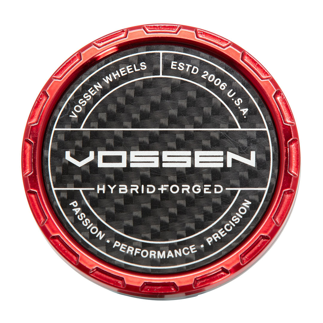 Carbon Billet Sport Cap Set For VF/HF Series Wheels (Vossen Red)