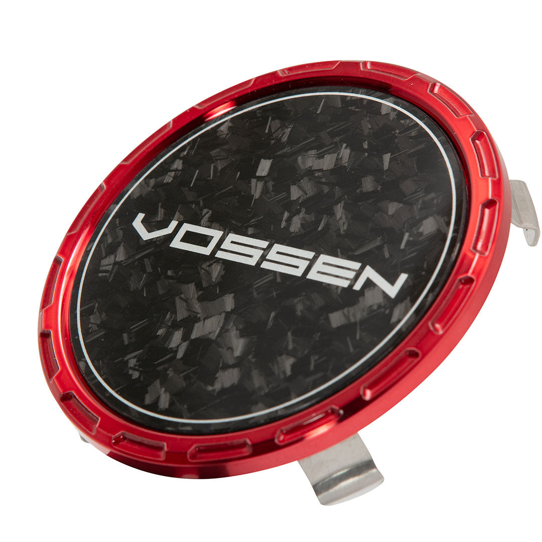 Classic Carbon Billet Sport Cap Set For VF/HF Series Wheels (Vossen Red)