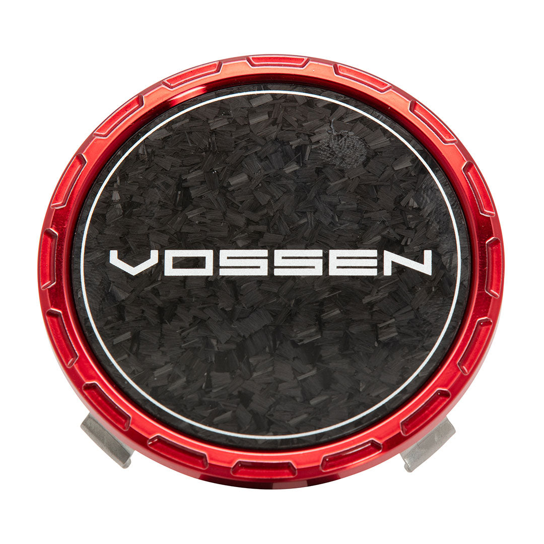 Classic Carbon Billet Sport Cap Set For VF/HF Series Wheels (Vossen Red)