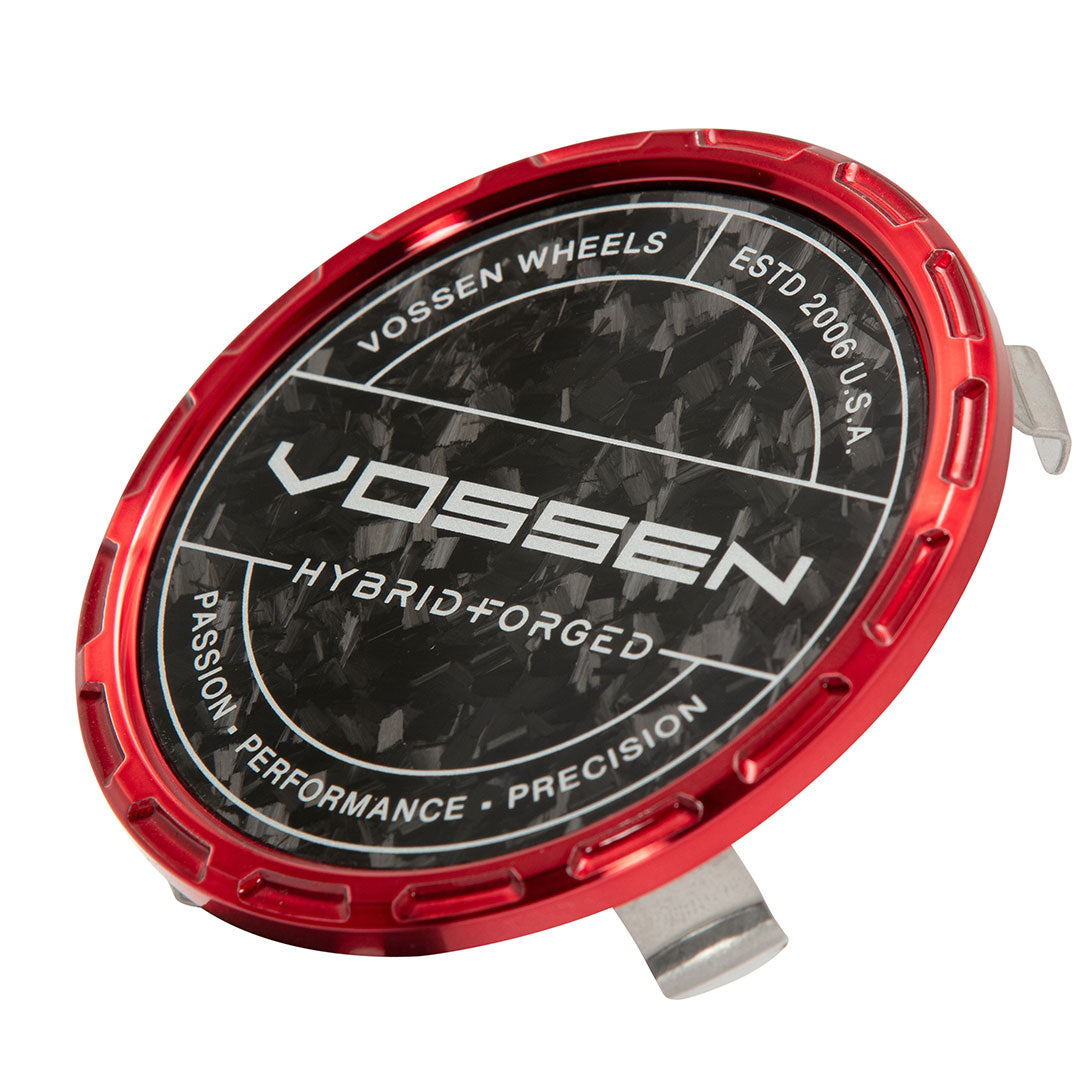 Carbon Billet Sport Cap Set For VF/HF Series Wheels (Vossen Red)