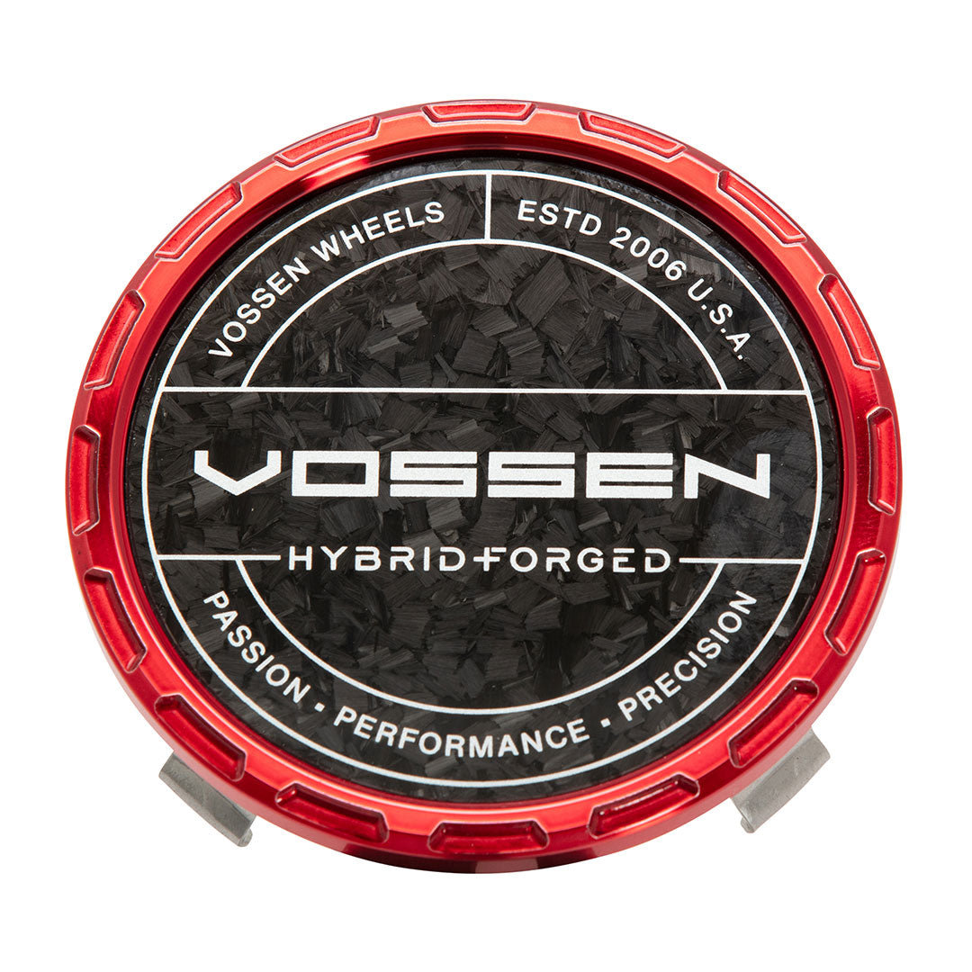 Carbon Billet Sport Cap Set For VF/HF Series Wheels (Vossen Red)