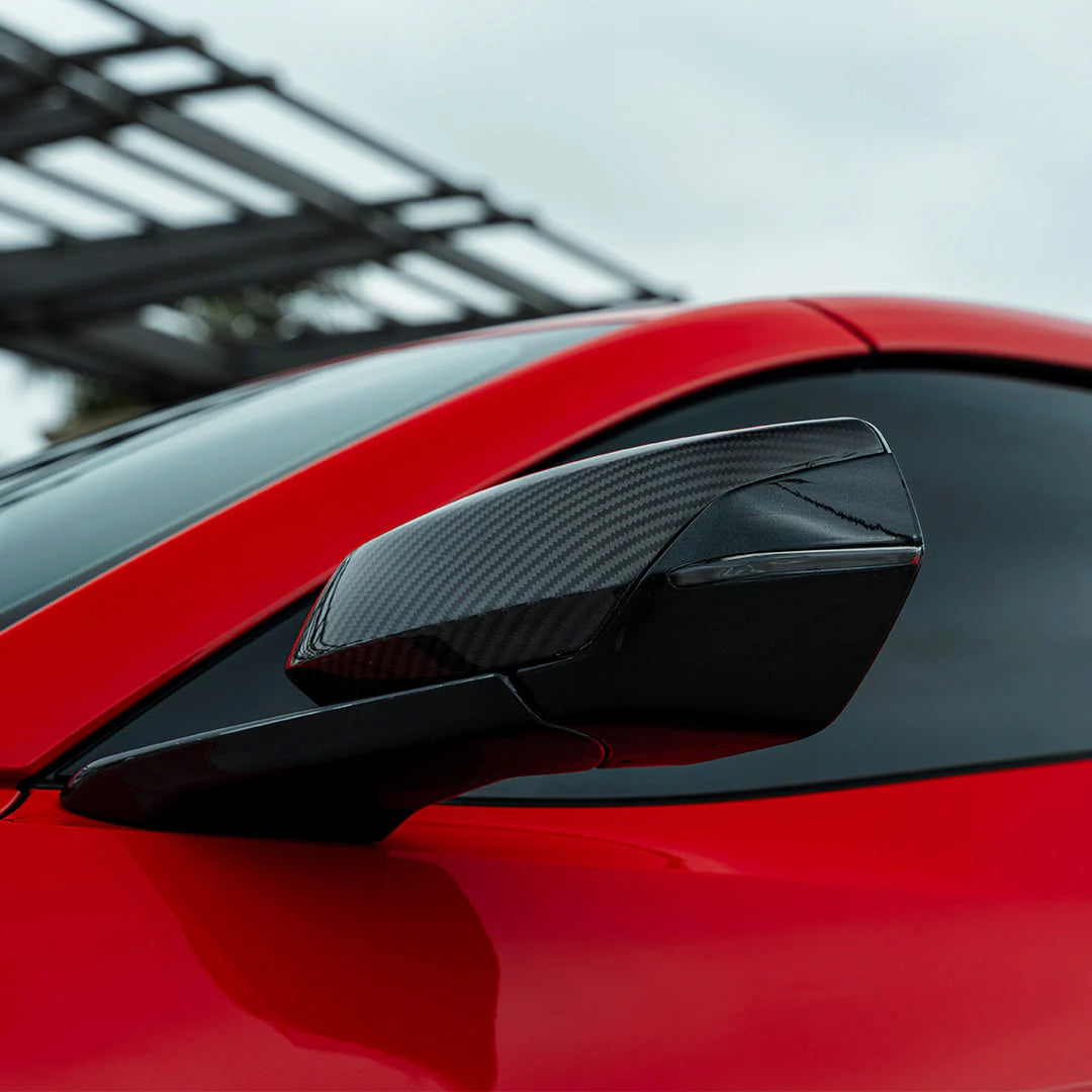 RACING SPORT CONCEPTS - MIRROR COVERS - CARBON FIBER FOR C8 CORVETTE Z06 & E-RAY