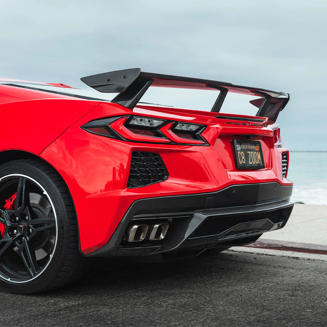 RACING SPORT CONCEPTS - ST CARBON FIBER HIGH WING SPOILER FOR C8 CORVETTE - Motorsports LA