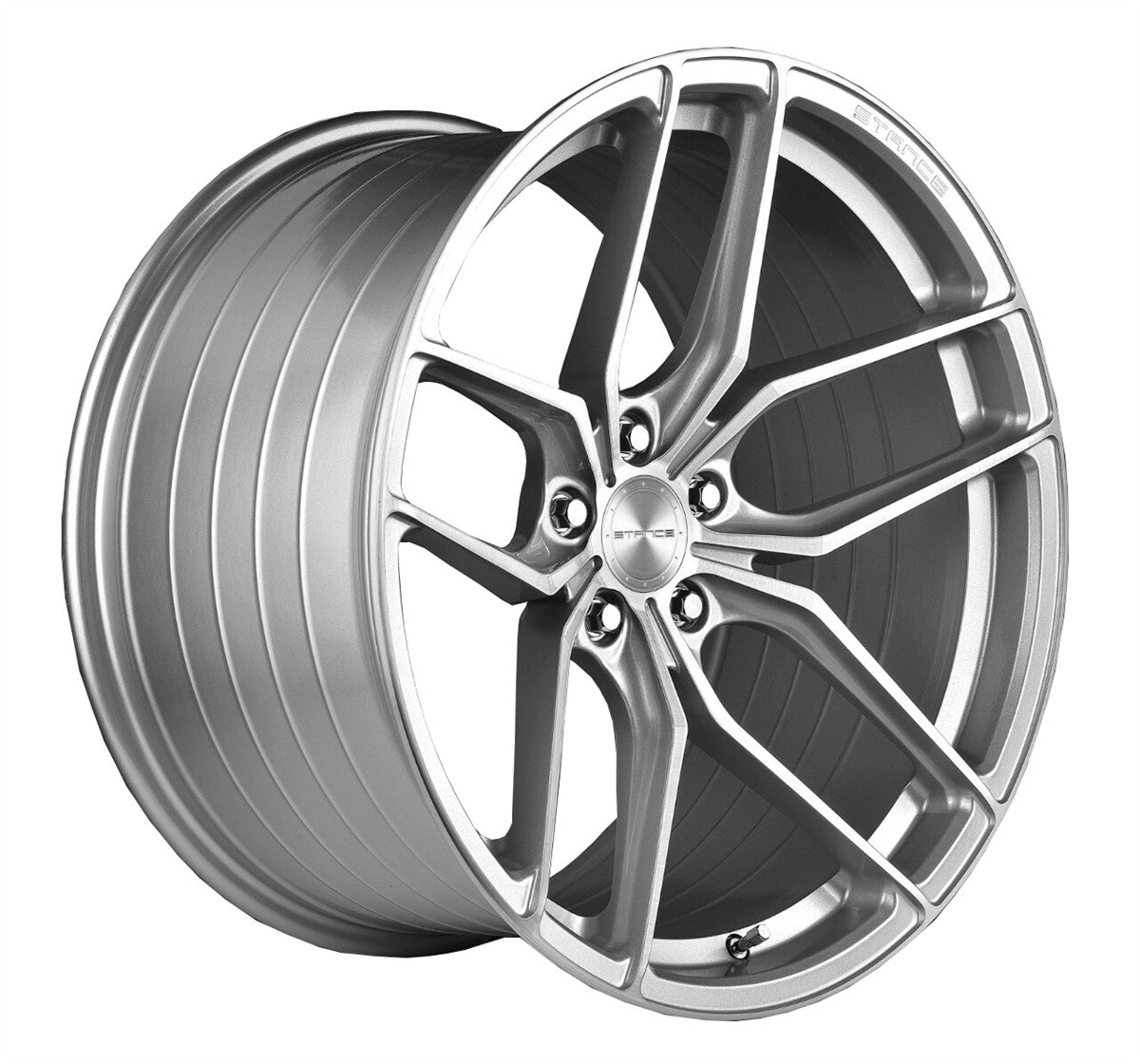 19” Stance SF03 Brush Silver Concave Wheels - Set of 4 - Motorsports LA