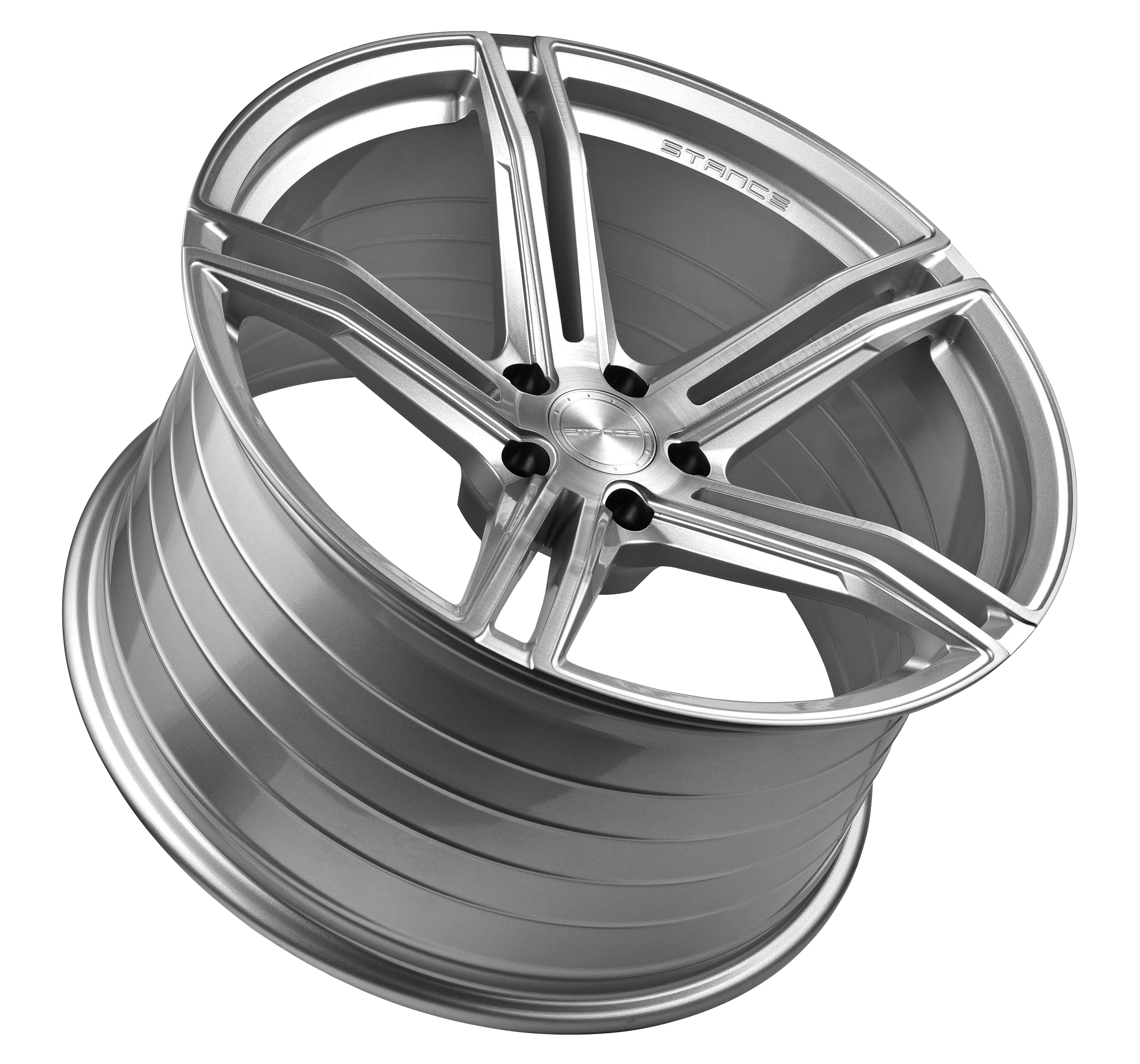 20” Stance SF08 Brush Silver Concave Wheels - Set of 4 - - Motorsports LA