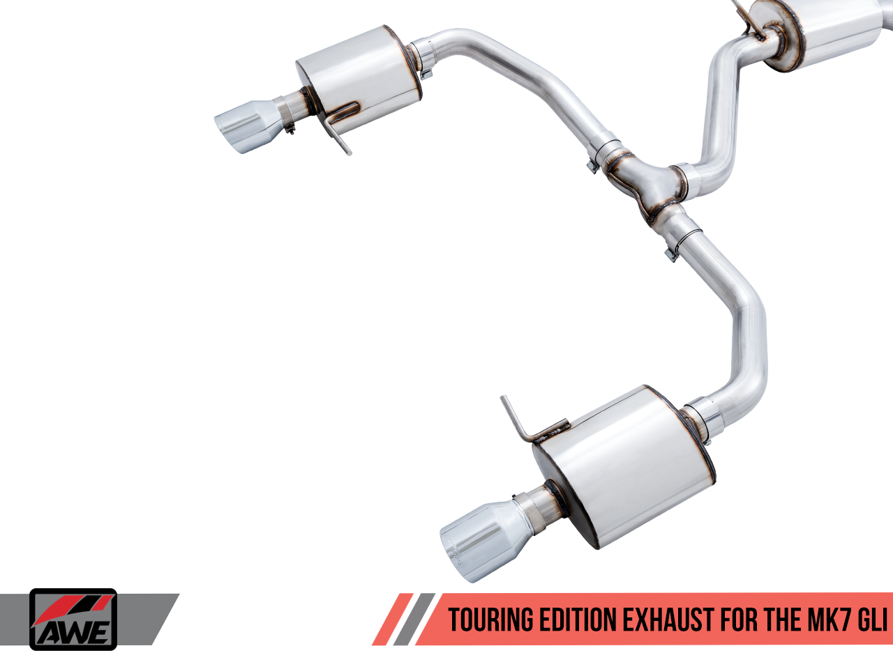 AWE Track Edition Exhaust - Resonated - for MK7 Jetta GLI w/ High Flow Downpipe (not included) - Motorsports LA