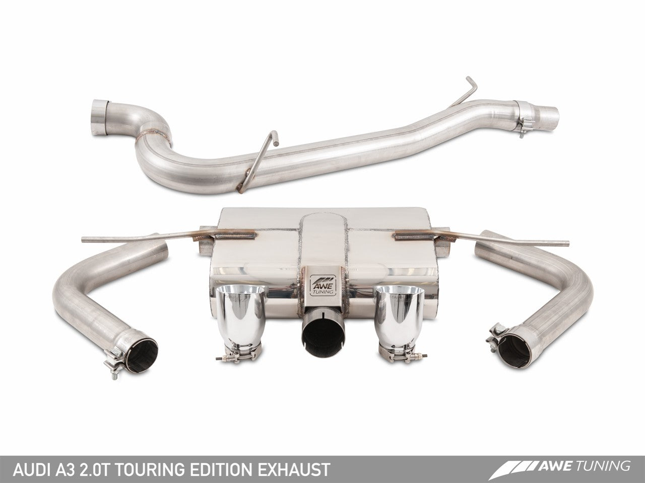 AWE Touring Edition Exhaust for Audi 8V A3 2.0T - Dual Outlet - Motorsports LA
