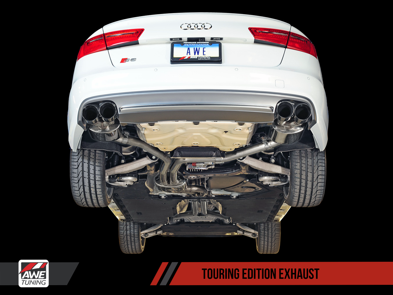 AWE Touring Edition Exhaust for Audi C7 S6 4.0T - Motorsports LA