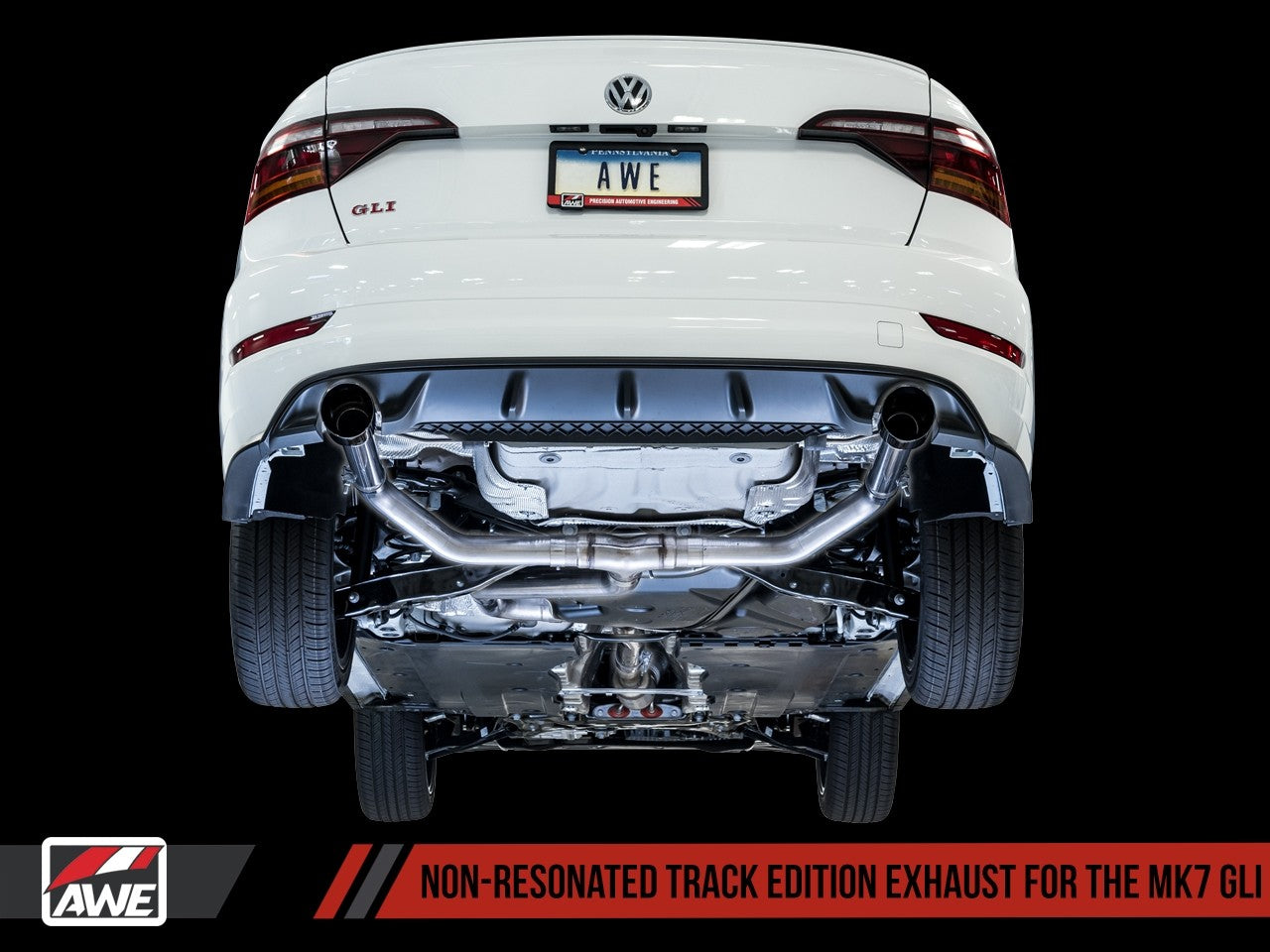 AWE Track Edition Exhaust - Non-Resonated - for MK7 Jetta GLI w/ Stock Downpipe - Motorsports LA