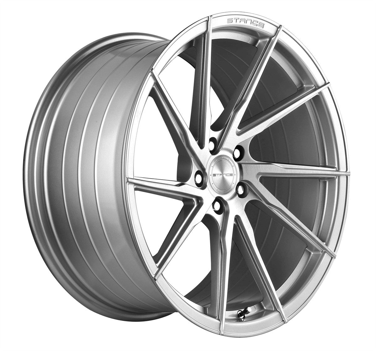 20” Stance SF01 Brush Silver Concave Wheels - Set of 4 - Motorsports LA