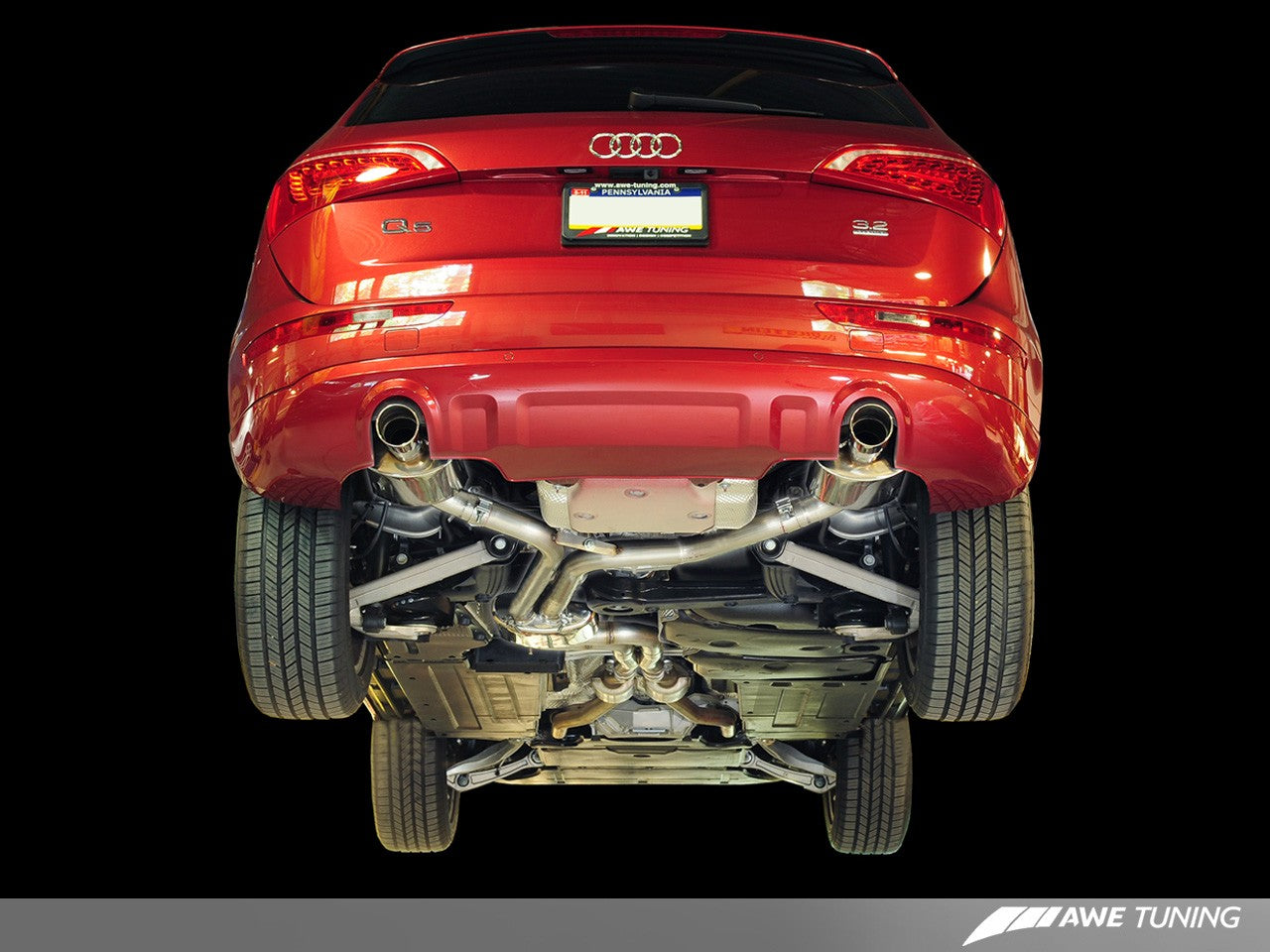 AWE Non-Resonated Exhaust System (Downpipe-Back) for 8R Q5 3.2L - Motorsports LA